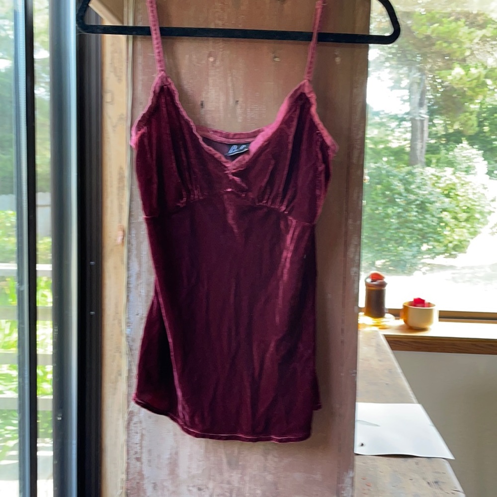 City Lights Maroon Silk Cami